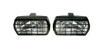 RL022G.AM - Pair of Roadrunner Ring Rectangular Driving Lamps - 55w Halogen (with Guards) Image Shows Without Guard