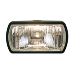 RL023G.AM - Pair of Roadrunner Ring Rectangular Fog Lamps - 55w Halogen (with Guards) Image Shows Without Guard