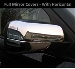 RRM271-LINE - Full Mirror Covers In Chrome With Horizontal Line - For Range Rover Sport, Discovery 3 and Freelander 2