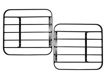 RTC8969 - Front Lamp Guard Kit - Rectangular - Aftermarket Look Like Genuine Hinged Style - For Defender