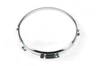 S5406 - Wipac Stainless Steel Replacement Headlamp Ring - 8" With Chrome Ring - For all Defender, Series and Range Rover Classic
