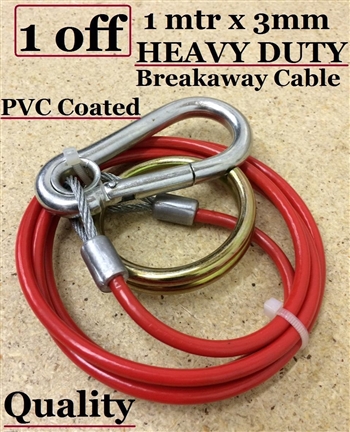 SNATCHC - Heavy Duty 1 Metre x 3mm Trailer Breakaway Snatch Cable