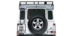 STC50417 - Rear Ladder for Defender with Intergrated Rear Lamp Guard