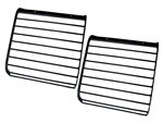 STC53161.L - Front Lamp Guard Kit - Comes as a Pair - Rectangular - From 2003 - For Defender