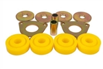 STC618PY-YELLOW - Rear Radius Arm Bush Kit in Yellow - Triangle Plate and Polyurethane Bushes - For Defender, Discovery and Range Rover Classic