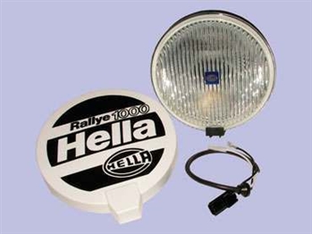 STC7643 - Hella 1000 Rally Fog Lamp In Black - Round Pair with Cover - Comes as a Single Lamp