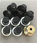 STC8843AA-BLACK - Black Locking Nuts With Key For Alloy Wheels - Set Of 5 - Will Fit For Both Defender and Discovery 1 - Come in Black Colour