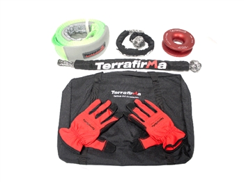 TF3317 - Winch Kit Pro - By Terrafirma - Includes Tree Strop, Snatch Ring, 2 X Soft Shackles, Bag and Gloves