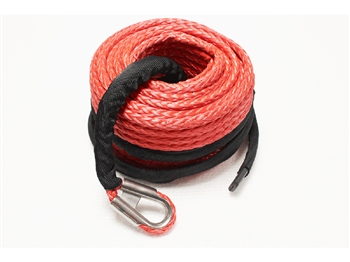 TF3324 - Terrafirma Synthetic Winch Rope - Comes in Red with Rock Guard - 27m X 10mm