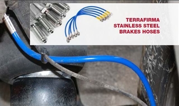 TF609XTL - Terrafirma XTL for Discovery Brake Hose Kit - Stainless, Braided and PVC Covered - Plus 40mm - Non ABS from 1995 Onwards