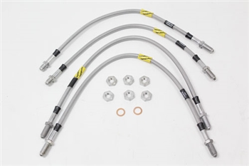 TF641GD - Terrafirma Goodridge +2" Extended Brake Hose Kit Def 90 110 130 No ABS 99-04