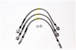 TF649GD - Goodridge for Discovery Brake Hose Kit - Stainless & Braided - Plus 40mm - Non ABS from 1995 Onwards