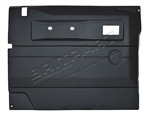 TR263AEW.AM - Fits Defender Replacement Door Card - Front Left Hand with Electric Windows in Black ABS Plastic (Fits from 2005 Onwards)
