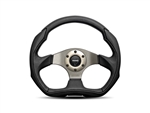 VEAGLE35CBLKL - Fits Defender Momo Eagle Steering Wheel - Black Leather - 350mm