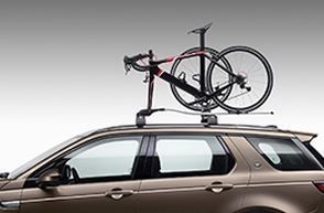 VPLWR0101 - Roof Mounted One Bike Carrier - Genuine for Land Rover - Fork Mounted Plus Wheel Carrier