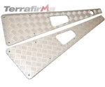 WTKIT01-LAH-A - For Defender Wing Top Chequer Plates in Satin / Silver Anodised (Aerial LHS)