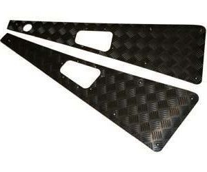 WTKIT01-LAH-B - For Defender Wing Top Chequer Plates in Black (Aerial LHS)