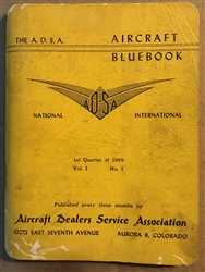 Vintage 1959 ASDA Aircraft Bluebook Price Digest Booklet Vol. 1 No. 1 (used book)
