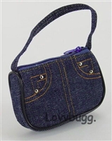 Dark Denim Purse Bag for American Girl 18 inch or Baby Doll Accessory