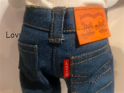 Lovvbugg's Best Blue Jeans Ever for American Girl or Boy 18 inch Doll Clothes Pants