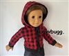 Buffalo Plaid Hoodie Jacket for American Girl 18 inch or Baby Doll Clothes