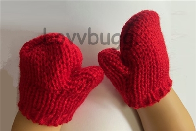 Red Gloves Mittens for American Girl 18 inch and Baby Doll Clothes Coat Accessory