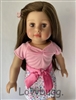 Multi Spots Skirt Set with Hair Clip for 18 inch American Girl or Baby Doll Clothes
