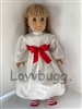 St Lucia Gown with Socks and Sash for American Girl Kirsten 18 inch Doll Clothes