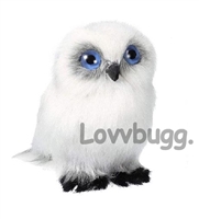 White Snowy Owl 3 inch Addition to Harry Potter Wizard Costume for American Girl or Boy 18 inch Doll Accessory