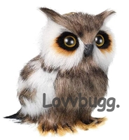 Spotted Eagle Owl 3 inch for Draco or Hermione Addition to Wizard Costume American Girl or Boy 18 inch Doll Accessory