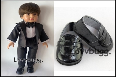 Tuxedo Black Tie with Shoes for American Girl Boy 18 inch Logan Doll Clothes