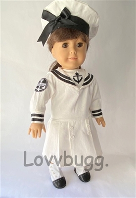 Summer Middy Dress Reproduction Dress and Hat Set for Samantha American Girl