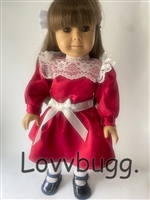 Lovvbugg's Own Victorian Christmas Holiday Dress Reproduction for American Girl Samantha Doll Clothes