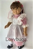 Lovvbugg Repro Samantha Birthday Dress Pinafore & Rosebud Circlet for  American Girl 18 inch Doll Clothes