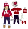 Snowflake Sweater Set 5pc for American Girl 18 inch or Baby Doll Clothes