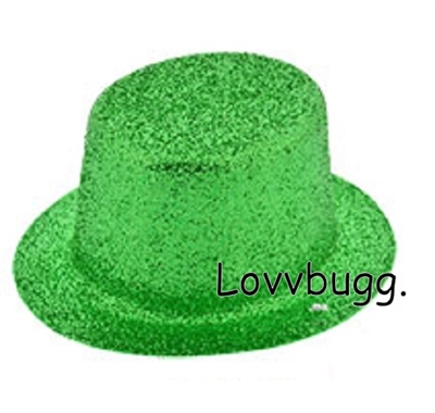 Green Glitter Hat for Wellie Wishers 14.5 inch Doll Dance Costume Accessory