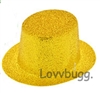 Gold Glitter Hat for Wellie Wishers 14.5 inch Doll Dance Costume Accessory