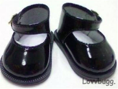 Black Mary Janes for American Girl 18 inch or Bitty Baby Born Doll Shoes
