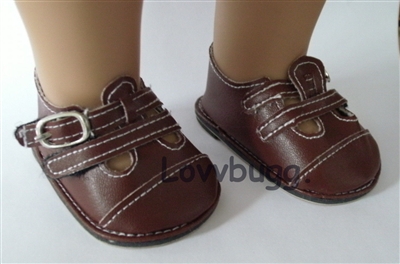 Brown Double Strap Shoes