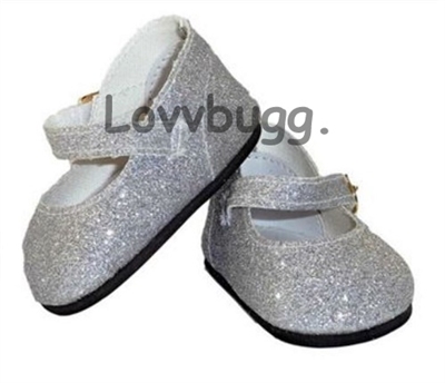 Silver Sparkle Mary Janes