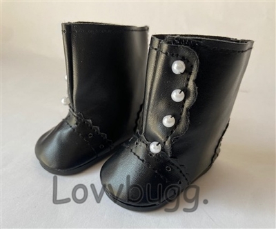 Black Victorian or Colonial Doll Boots