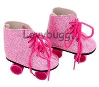 Pink Glitter Roller Skates