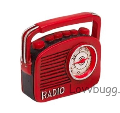 Red Radio for American Girl 18 inch Maryellen, Molly, Julie Doll Accessory