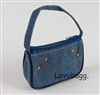 Denim Purse Bag for American Girl 18 inch or Baby or Wellie Wishers Doll Accessory