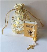 Gold Bible with Rosary Set