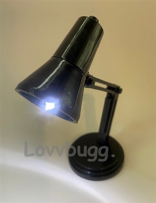 Black Desk Lamp LED for American Girl 18 inch Doll Accessory