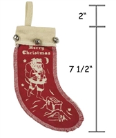 Santa Claus on the Rooftop Christmas Stocking for 18 inch American Girl and other Dolls Accessory