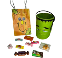 Halloween M's Treats Set Bag, Pail & 9pcs  Candy for American Girl or Wellie Wishers Doll Costume Accessory
