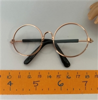 Pink Gold Clear Lens Wire Frame Eyeglasses for American Girl 18 inch or Baby BJD Doll Accessory