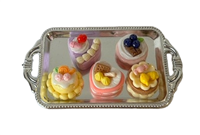Fruit Petit Fours on Tray for 18 inch American Girl Doll Tea Party Accessory
